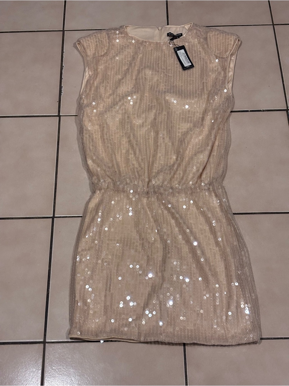 PrettyLittleThing Blush Sequin Mini Dress